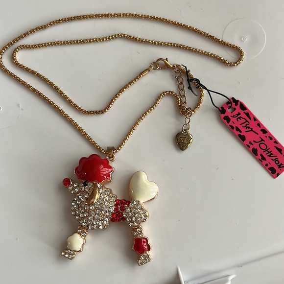 French Poodle Rhinestone Necklace - Picture 4 of 10